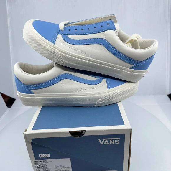 VANS Mens Shoes Old Skool VLT LX Bonnie Skateboard Sneakers Blue White Size 9